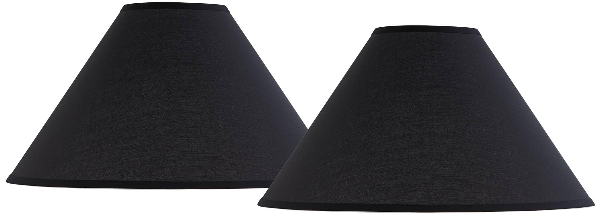 Set of 2 Empire Chimney Lamp Shade (Pre-Assembled) s Black Large 6